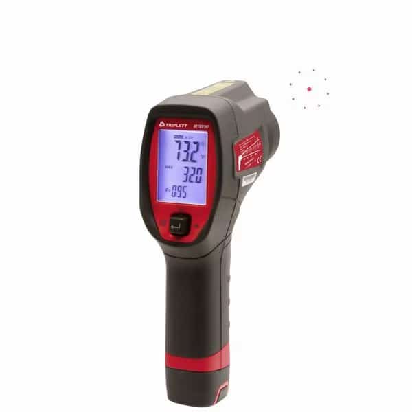 Infrared Thermometer, Adjustable 0.1 to 1.00, -22 Degrees  to 932 Degrees F, Backlit LCD