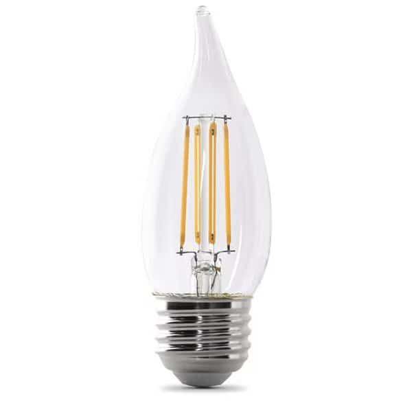 LED, 5.5 W, CA10, Medium Screw (E26), PK2