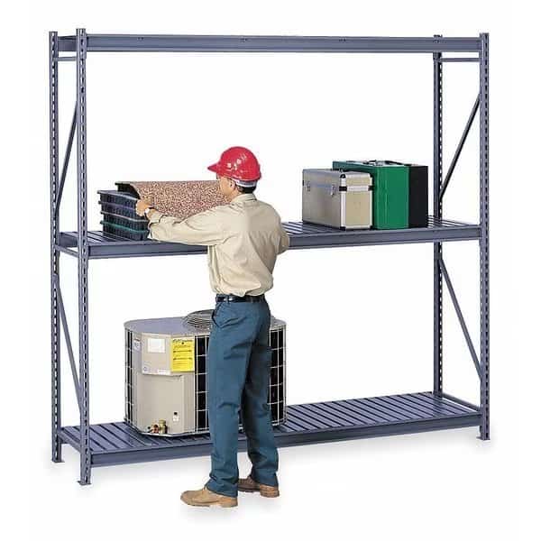 Starter Bulk Storage Rack, 48 in D, 60 in W, 3 Shelves, Gray