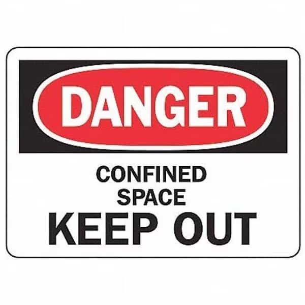 Danger Sign, 7X10", R and BK/Wht, Eng, MCSP108VS