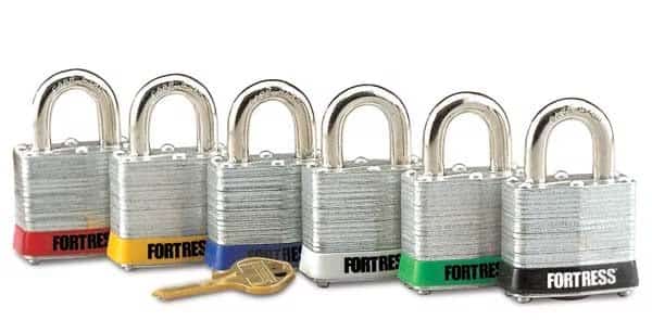 Lockout Padlock, KD, Blue, 1-1/4"H