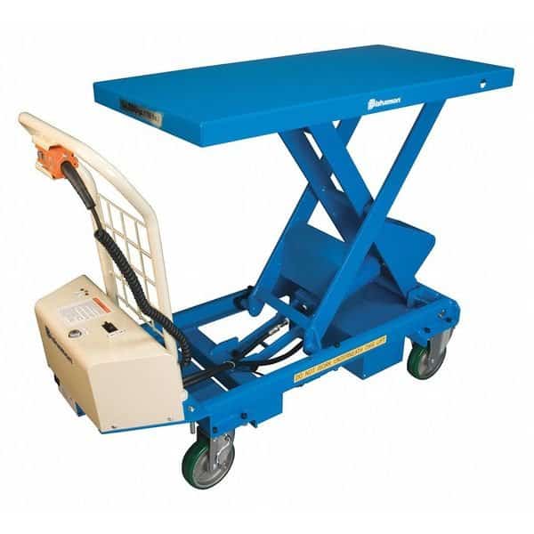 Scissor Lift Table, 1100 lb. Cap, 24VDC, 20-1/2"W, 39-51/64"L