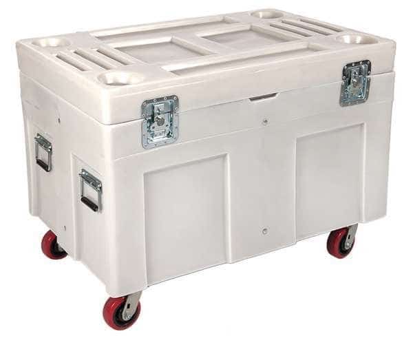 Storage Cart, White, 45 in W x 30 in D x 34 in H