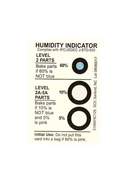 Humidity Indicator,PK125, Mfr#: 51060HIC125, SCS