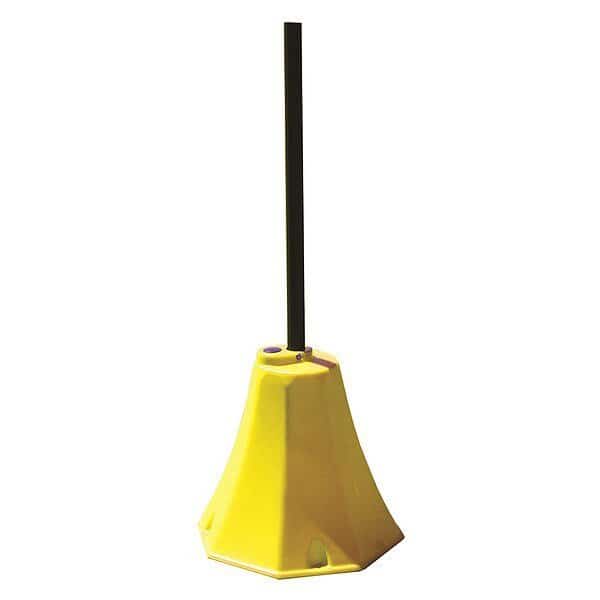Sign Base, Polyethylene, Yellow