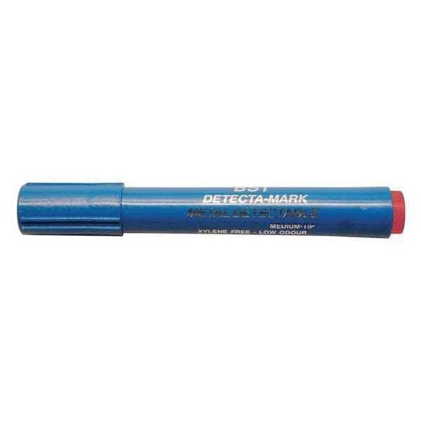 Metal Detectable Dry Erase Marker, Red Color Family, 10 PK