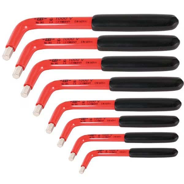 8 pc Insulated Hex L-Key Set, SAE