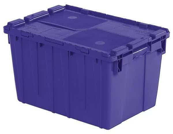 Blue Attached Lid Container, Plastic, ORBIS, Mfr# FP182 Blue