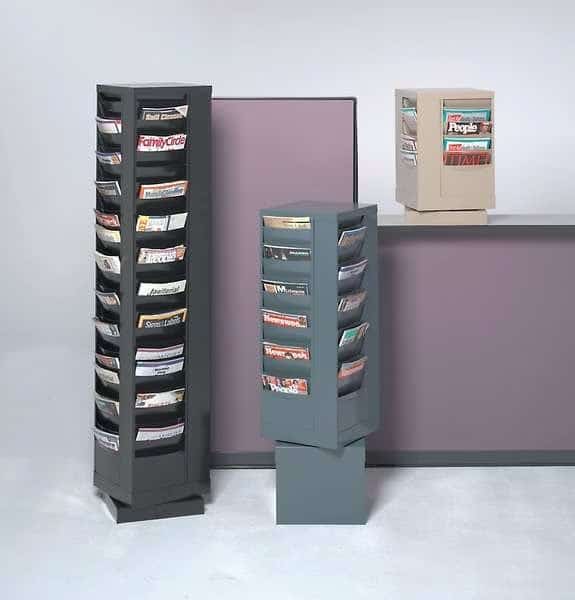 Magazine Display,88 Compartments,Gray, Mfr#: 416-95, DURHAM MFG