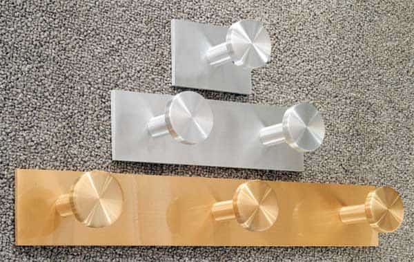 Coat Hook, 1 Hook, 3-1/2 In W, Satin Alumin