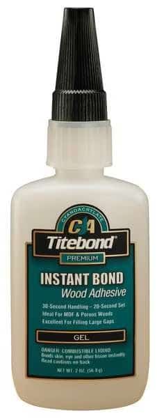 TITEBOND Instant Adhesive, Gel, 2 oz, Clear