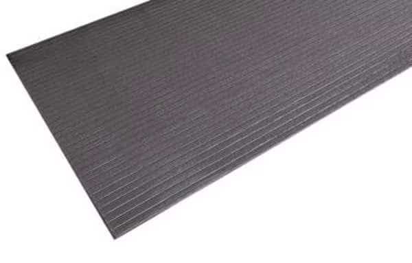 Antifatigue Mat, 5 ft. L x 3 ft. W, 5/8" Thickness, Closed Cell PVC Foam, Corrugated, Black