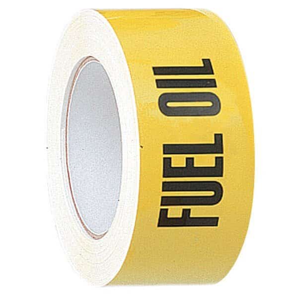 Pipe Marker, Fuel Oil, Yellow, 2X54FT FUEL OIL.