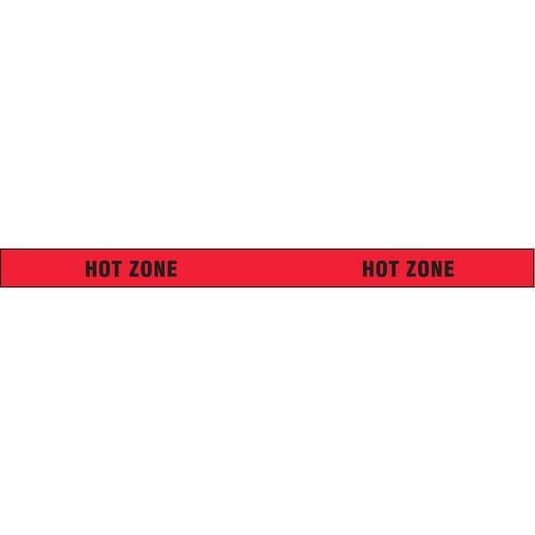 Barricade Tape, Hot Zone, Red, 3 in Wide x 1,000 ft Length, LDPE, 4 mil
