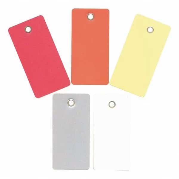 Blank Shipping Tag, Vinyl, 2-3/4" H x 1-3/8" W, Yellow