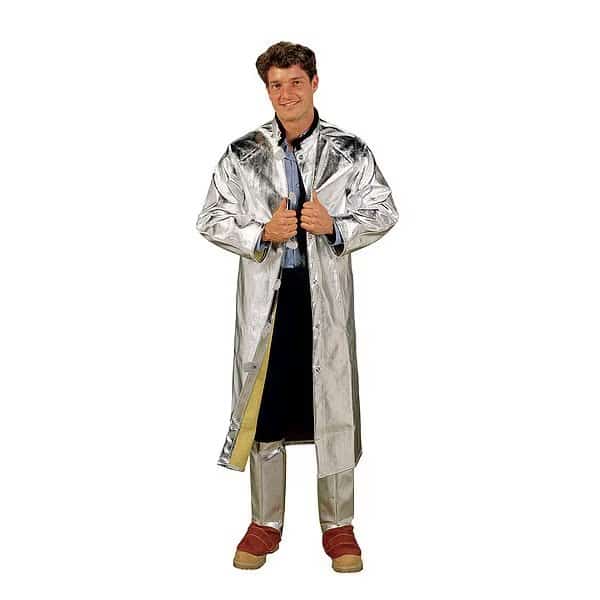 Aluminized Jacket, XL, 20 oz Rayon, Snaps Closure