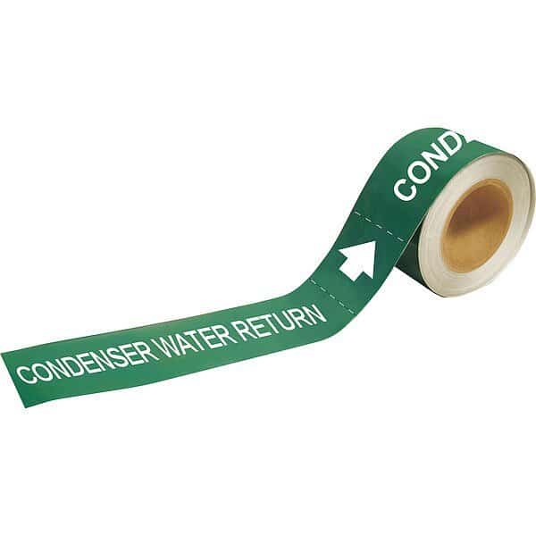 Pipe Marker, Condenser Water Return, 1 In.