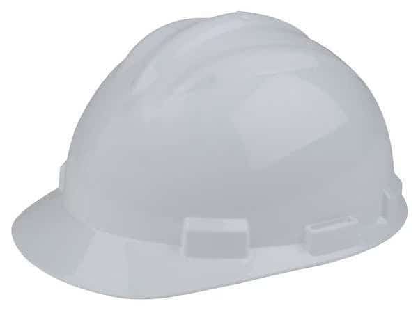Hard Hat, S61, Polyethylene, 4 Point Ratchet, Type 1, Class E, White