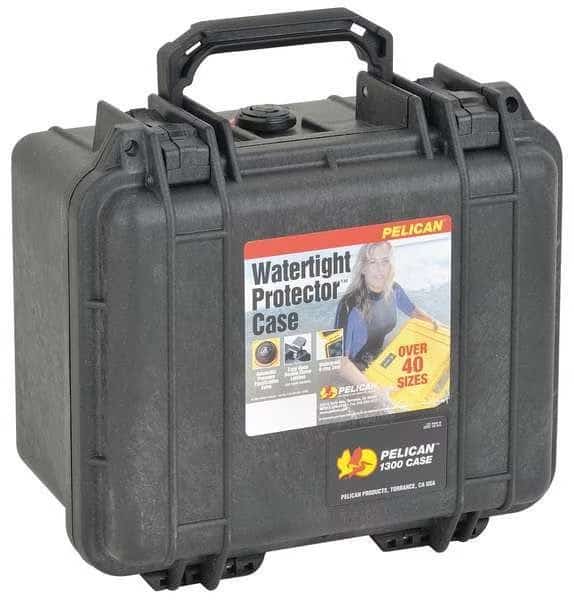 Black Protective Case, 10.62"L x 9.68"W x 6.87"D, PELICAN, Mfr# 1300-000-110