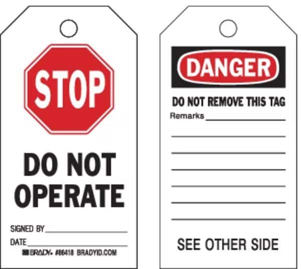 Danger Tag, 5-3/4 x 3 In, Hd Polyest, PK10