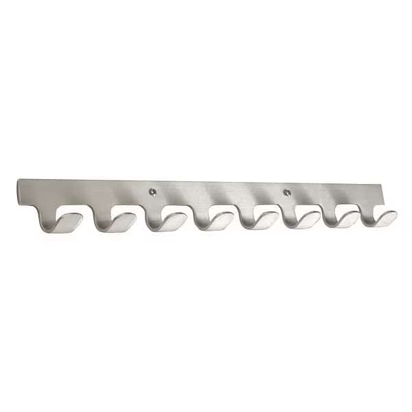 Coat Hook,8 Hooks,24 In W,Satin Aluminum, Mfr#: 224SA, GLARO