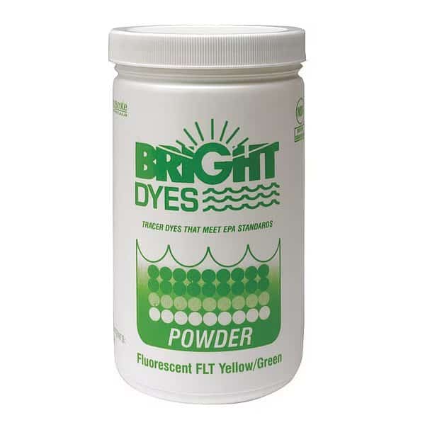 Dye Tracer Powder, Flt Yellow/Green, 1 lb
