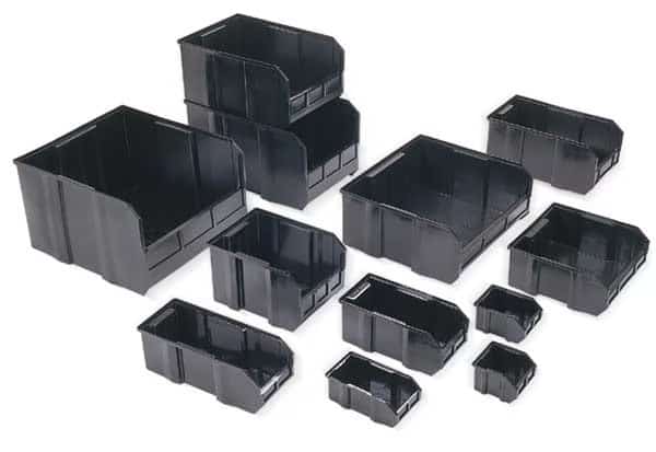Plastic Divider, Black, 17 1/8 in L, 10 1/4 in H, 6 PK