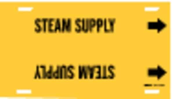 Pipe Marker, Steam Supply, Yel, 10 to 15 In