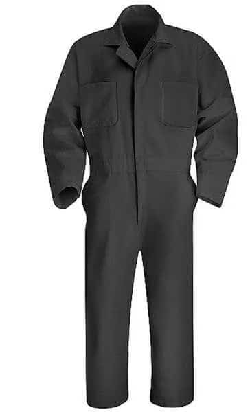 CT10 Coverall, Cotton/Polyester, 7.25 oz Fabric Weight, 30 in Inseam, Gray, 42 Regular