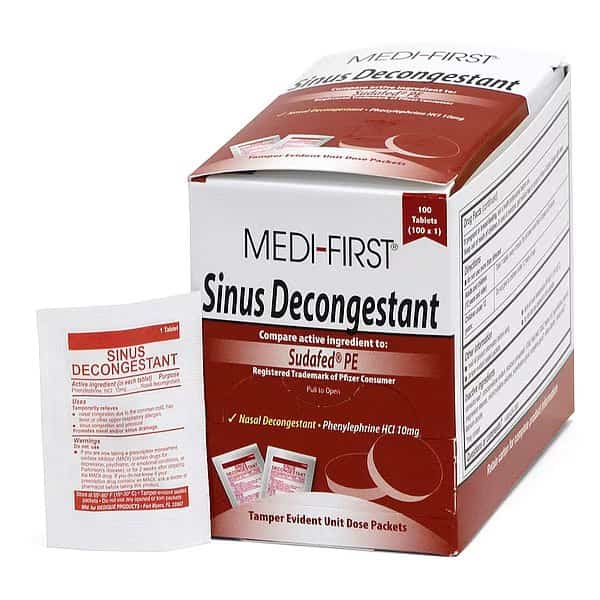 Sinus and Allergy,Tablet,PK100, Mfr#: 80933, MEDI-FIRST