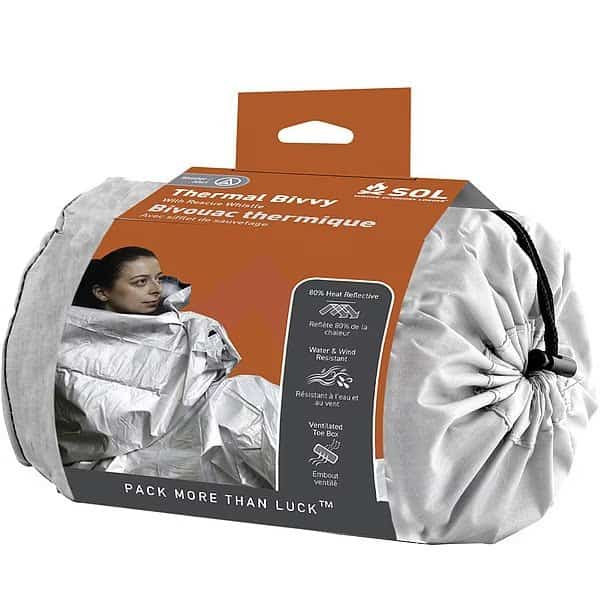 Thermal Bivvy with Rescue Whistle, Silver