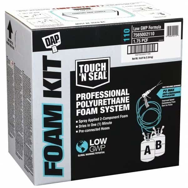 Insulating Spray Foam Sealant, Cylinder, Cream, 2 Component, TOUCH 'N SEAL, Mfr# 7565002110