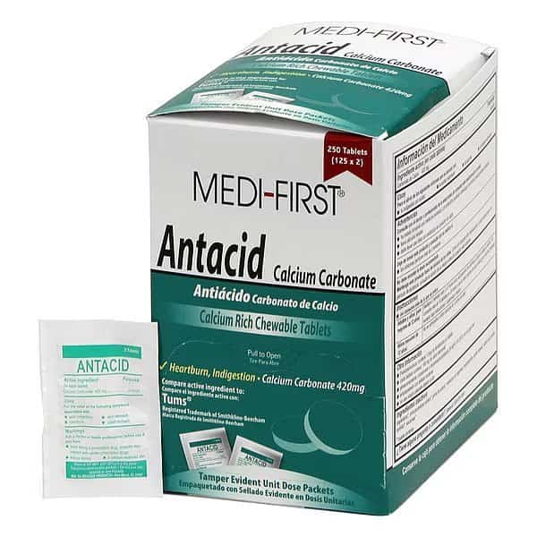 Antacids,Chewable Tablet,PK250, Mfr#: 80248, MEDI-FIRST