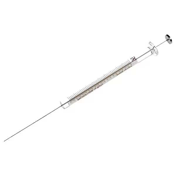 Chromatography Syringe, Borosilicate Glass, Stainless Steel, 10 ul, Sterile, Cemented, Cemented