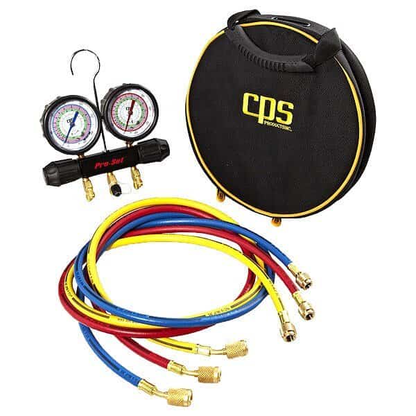 Manifold Gauge Set, 5 ft L, 3 1/2 in Gauge