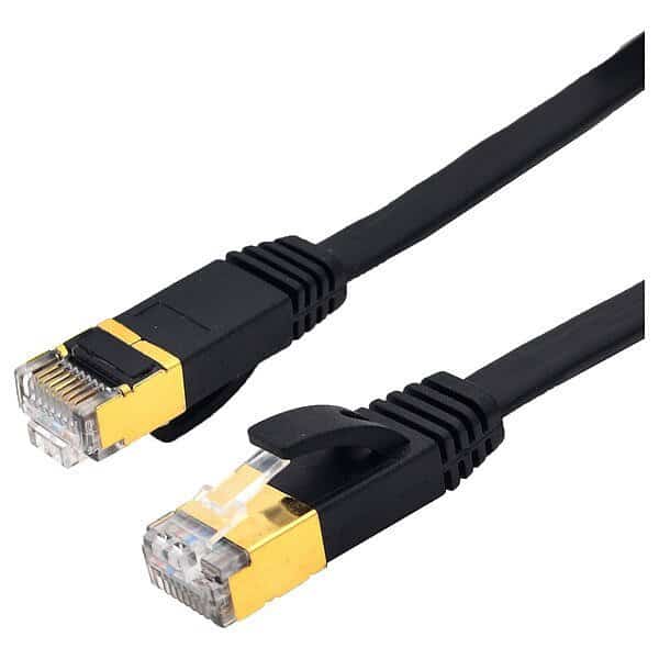 Patch Cable, Flat, PVC, RJ45, Booted, 10 GBps