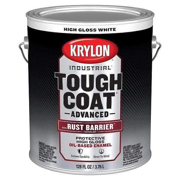 Exterior Protective Coating, Gloss, Oil/Alkyd Base, White, 1 gal