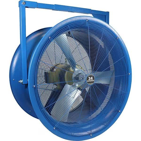 High Velocity Industrial Fan, Column, Floor, Wall Mount, 34 in Blade Dia, 208 to 230/460V
