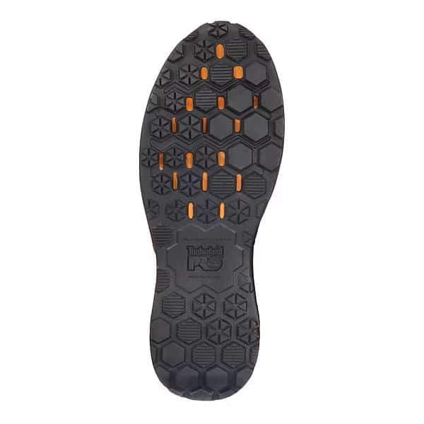 Men's Hiker Shoe, Leather Upper, Rubber Outsole, Brown/Orange, 11