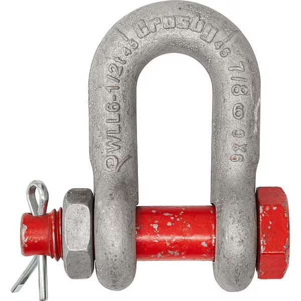 D-Shackle, 24,000 lb, Carbon Steel