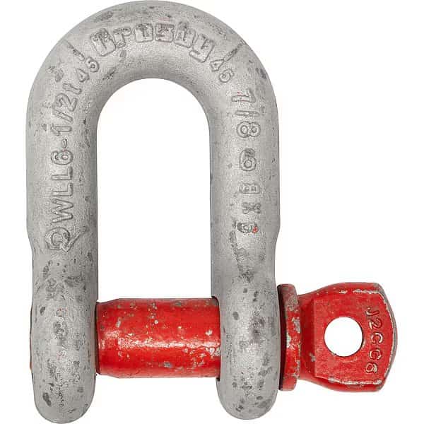 D-Shackle, 5,000 lb Load Cap, Carbon Steel