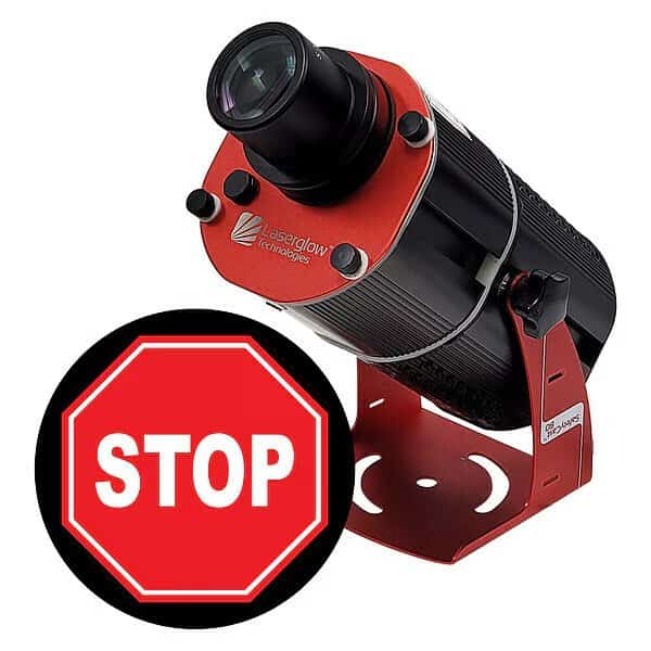 Fixed Image Projector, Stop, 6 in W, 18 in H, Wall/Ceiling