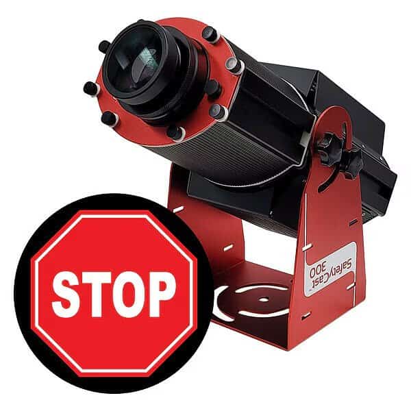 Fixed Image Projector, Stop, 9 in W, 34 in H, Wall/Ceiling