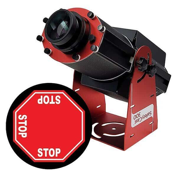 Fixed Image Projector, 3 Way Stop, 9 in W, 34 in H, Wall/Ceiling