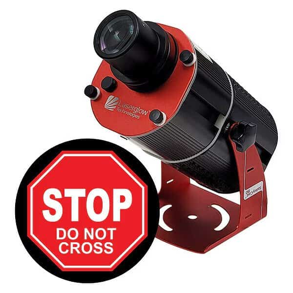 Fixed Image Projector, Stop Do Not Cross, 6 in W, 18 in H, Wall/Ceiling