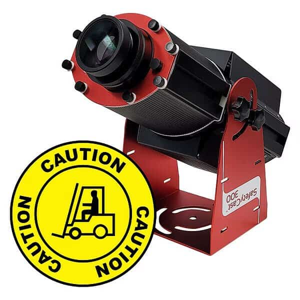 Fixed Image Projector, Forklift Caution, 9 in W, 34 in H, Wall/Ceiling