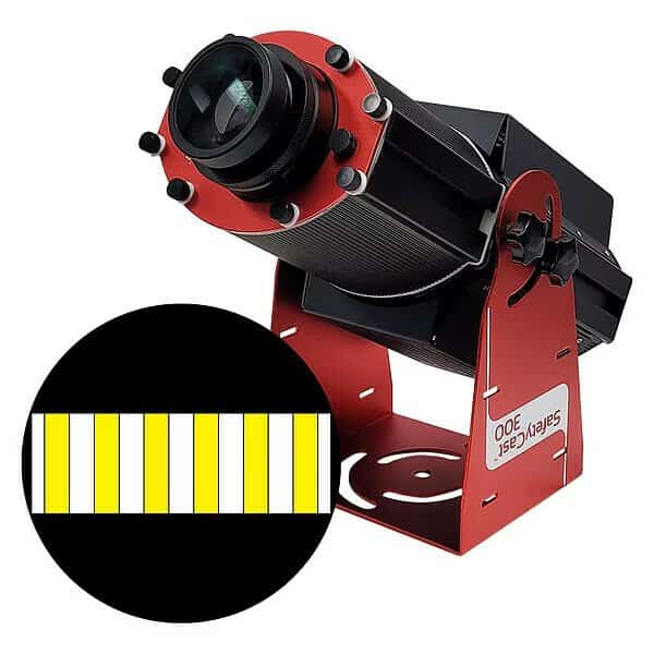 Fixed Image Projector, White & Yellow Zebra Cross, 9 in W, 34 in H, Wall/Ceiling