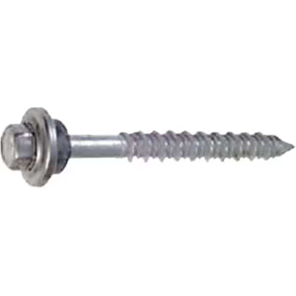Screw Anchor, 1/4 in Dia., Hex, 1 3/4 in L, Steel Climaseal, 100 PK