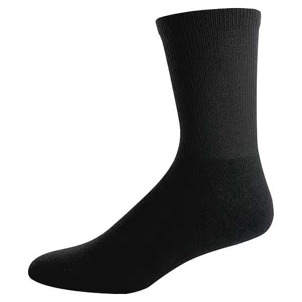 SofSole Comfort Crew Sock, Blk, L, PK 6