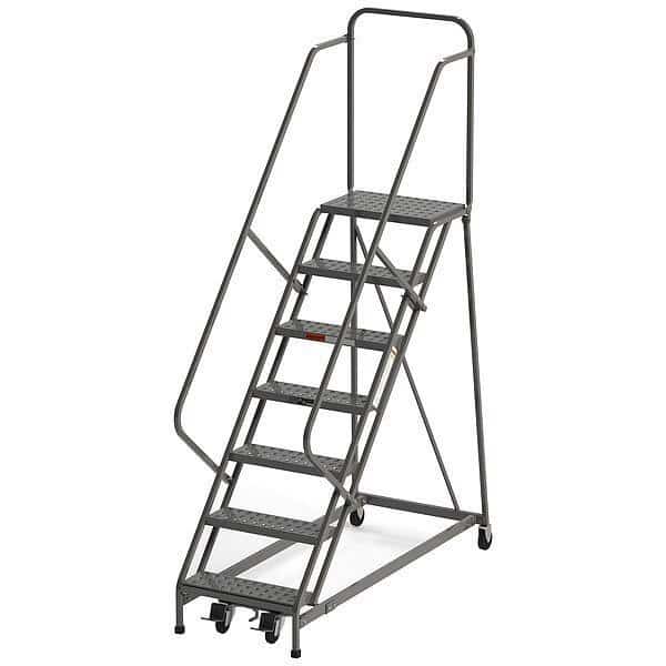 106 in H Steel Rolling Ladder, 7 Steps, EGA, Mfr# Z036